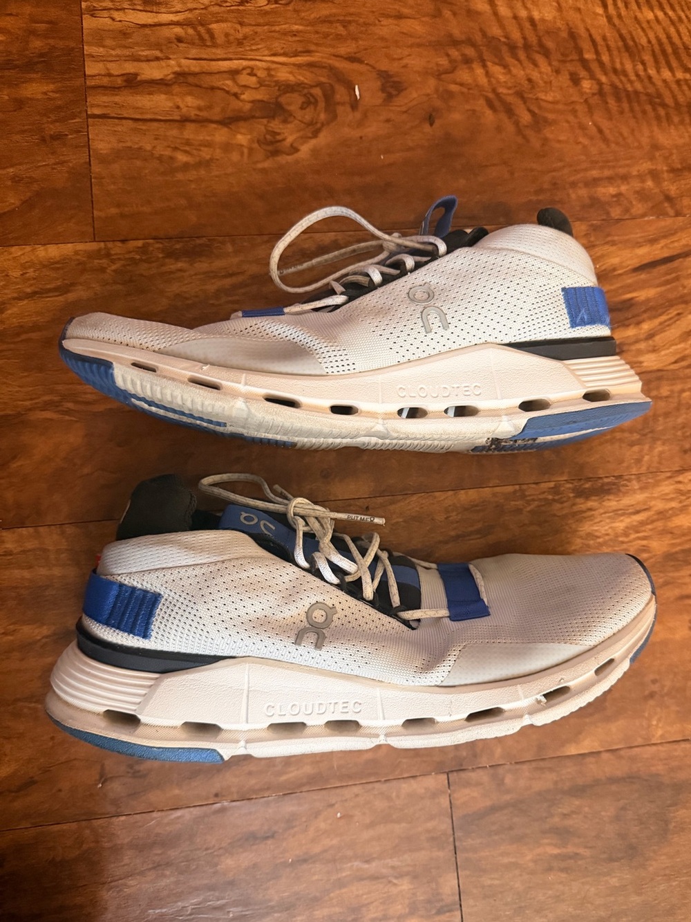 On Cloud Cloudnova Running Shoes White Blue Cobalt Women's 9.5